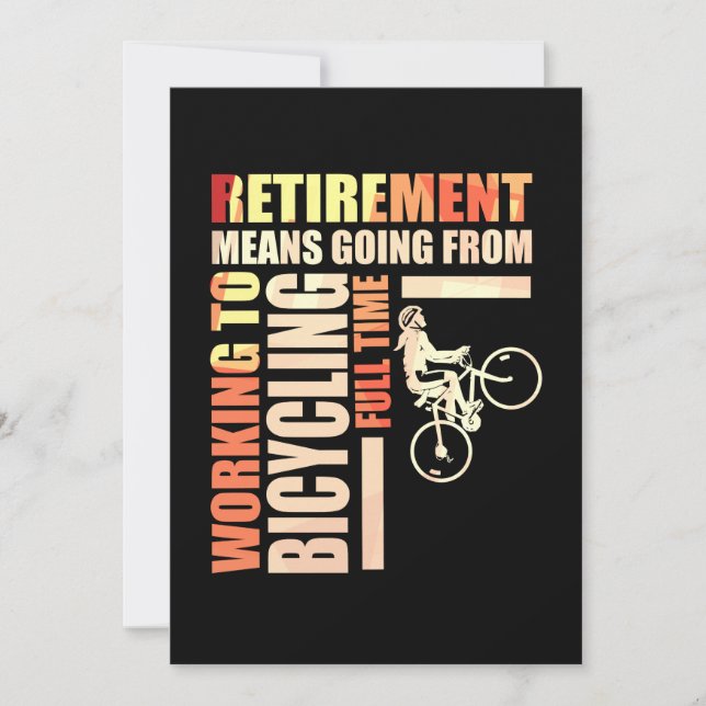 Pensionering innebär att cykla inbjudningar (Framsida)