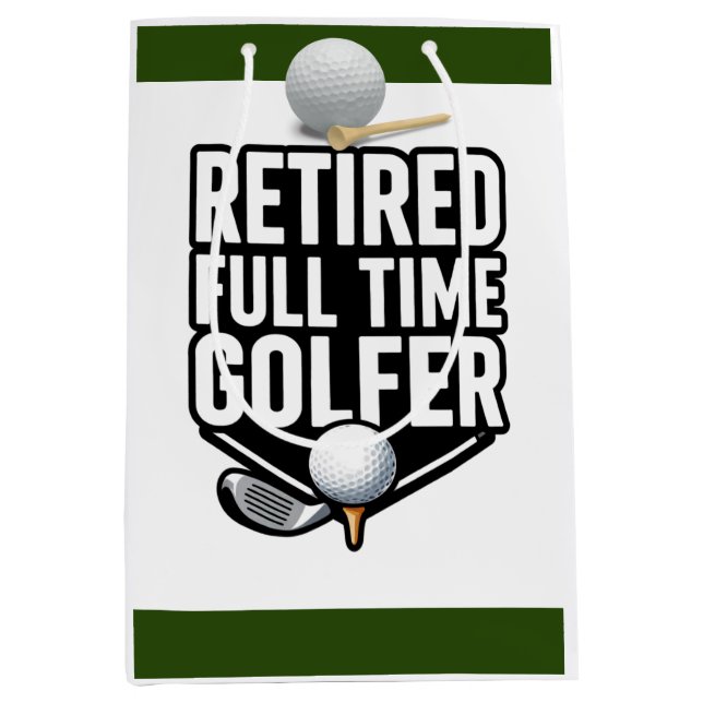 Pensionering med golftema med golfboll på grönt (Framsidan)