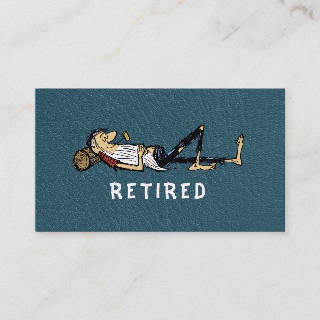 Pensionering - Rip Van Winkle bild visitkort (Framsida)