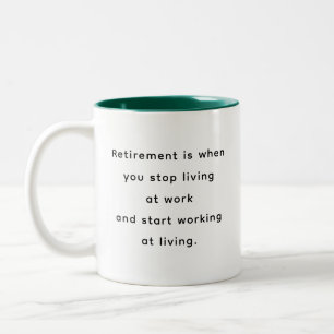 Pensionering Roliga & Inspirerande Citat Mugg