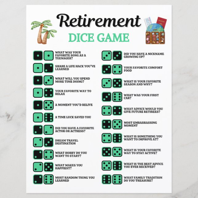 Pensionering Tärningsspel (Framsida)