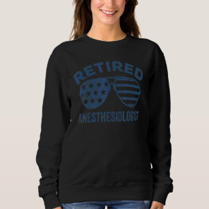 Pensionering Vintage Solglasögon Usa Flagga Män Pa T Shirt