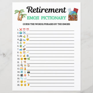 Pensionerings-Emoji Pictionary-spel