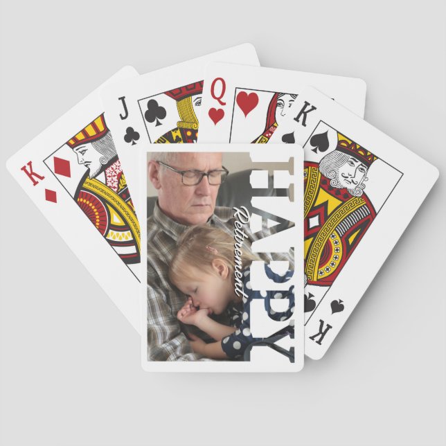 Pensioneringsfoto spelkort | Personliga pensioneri (Baksidan)