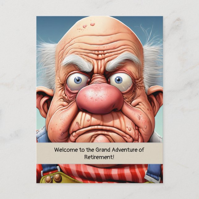 Pensioneringshumor milstolpe Födelsedag Vykort (Framsida)