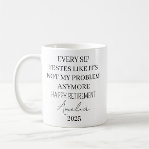 Pensioneringsmugg, Anpassad kaffemugg för pensione