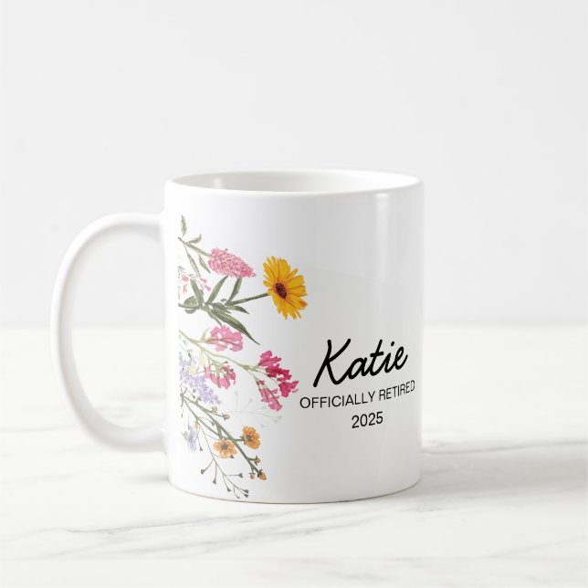 Pensioneringspresenter för kvinnlig lärare, pensio kaffemugg (Vänster)