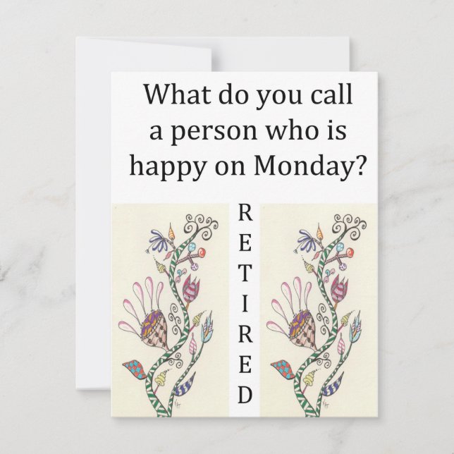 Pensionfirandeinbjudan Julkort (Framsida)