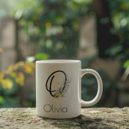 Pensiongåva arbetsgivare monogram akvarell jumbo mugg