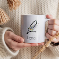Pensiongåva arbetsgivare monogram akvarell 