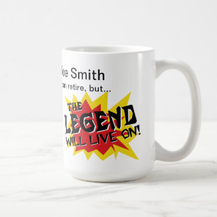 Pensiongåvalegend som ska direkt på kaffemugg
