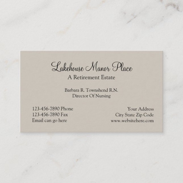 Pensionhem Visitkort (Framsida)