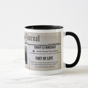 PENSIONMUGG - FOTOMELLANLÄGG - TIDNING MUGG