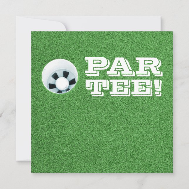 Pensionparty - Golftema - PAR-TEE! Inbjudningar (Framsida)