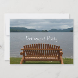 PensionPartyet-Lakeview med trä tar av planet Inbjudningar