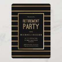 Pensionpartyinbjudan - skräddarsy, flott