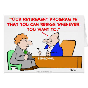 pensionprogramet avgår hälsningskort