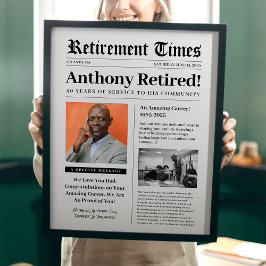 Pensions Tidning Affisch för inramad gåva