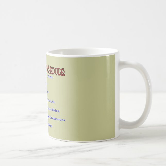 Pensionschema - roliga pensiongåvor kaffemugg (Höger)