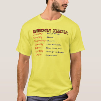 Pensionschema - roliga pensiongåvor t shirt