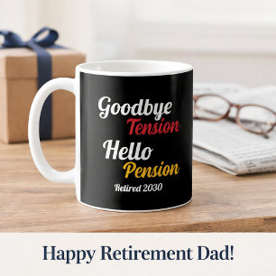 Pensionsgeneralen X för pensionerad Hej Kaffemugg