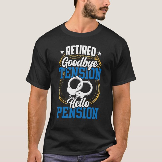 Pensionspensionspolis för pensionerad Hej T Shirt (Framsida)