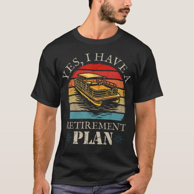 Pensionsplan Boating Segelbåt Kapten Sailo T Shirt (Framsida)