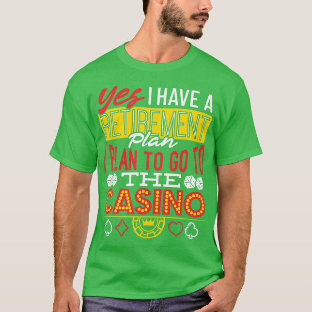 Pensionsplan Casino pojke T Shirt (Framsida)