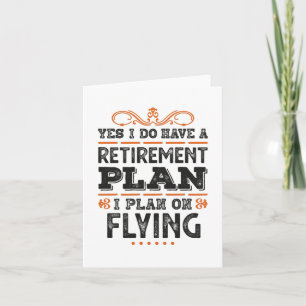 Pensionsplan Flygande Present Rolig Kort