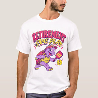 Pensionsplan Glad Pickleball Sköldpadda T Shirt