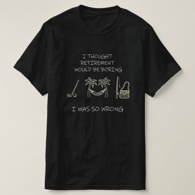 Pensionsplan Golf Hängmatta Fiske — Roligt Present T Shirt (Design framsida)