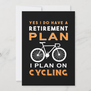 Pensionsplan Jag Planerar Att Cykla Inbjudningar
