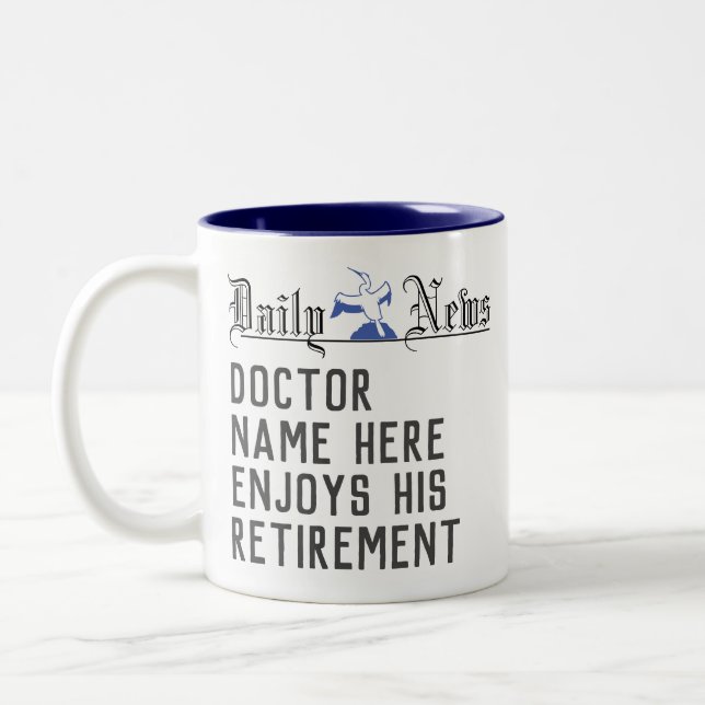 Pensionspresent till läkare Kaffemugg (Vänster)