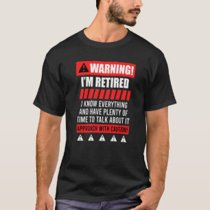 Pensionstagare för varningar i pension t shirt