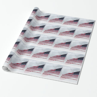 PensionUSA flagga som slår in papper Presentpapper