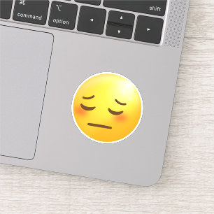 Pensive Ansikte Emoji Klistermärken