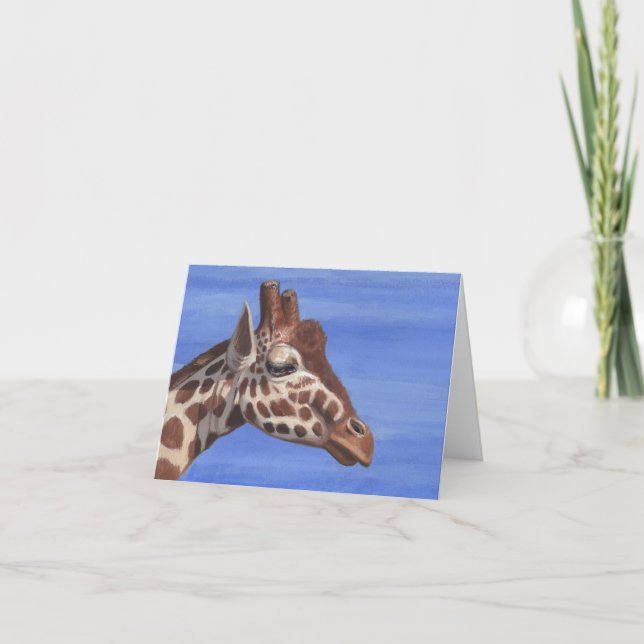 Pensive Giraffe Helgkort (Framsida)