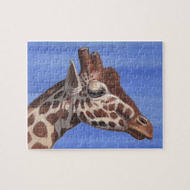 Pensive Giraffe Pussel (Horisontell)