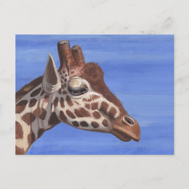 Pensive Giraffe Vykort (Framsida)