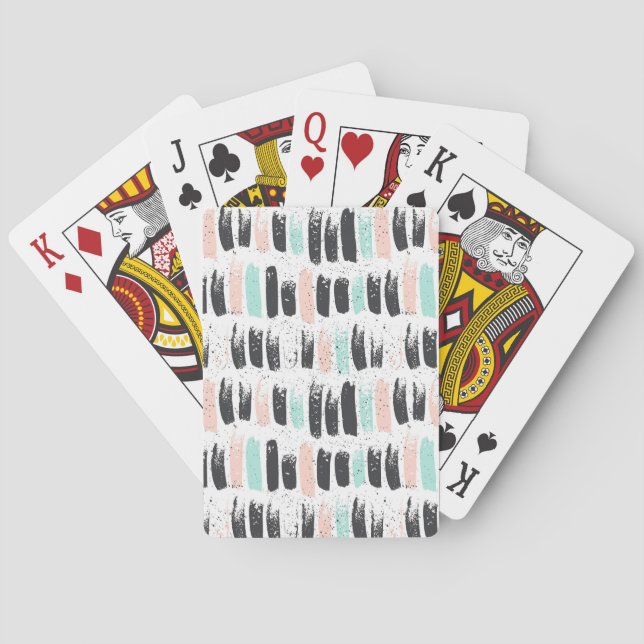 Penslar & Bläck Strokes Mönster Casinokort (Baksidan)