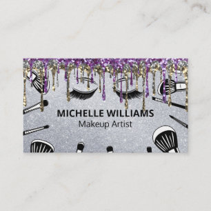 Penslar Makeup Artist Glitter-drivrutiner Visitkort