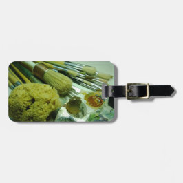 Penslar och måla bagagebricka