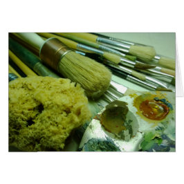 Penslar och måla hälsningskort