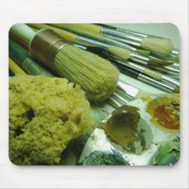 Penslar och måla musmatta