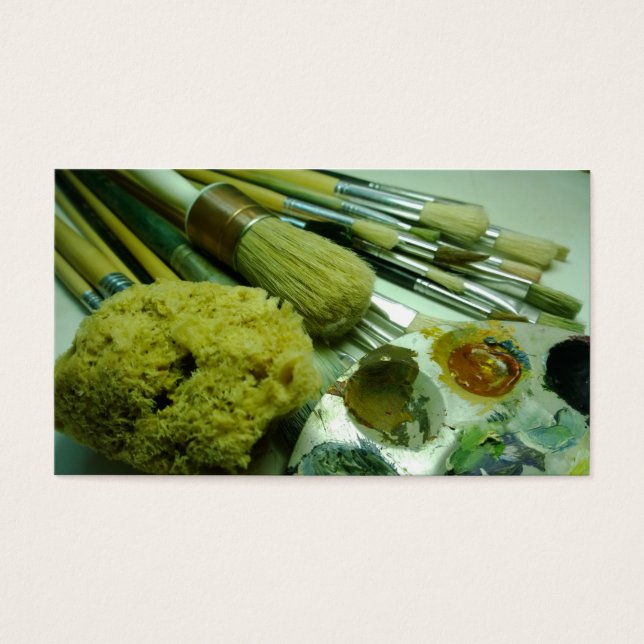 Penslar och måla visitkort (Framsidan)