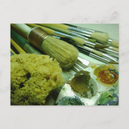 Penslar och måla vykort