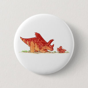 Pentaceratops och leksak knapp