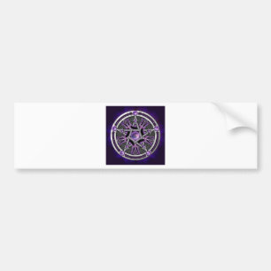 Pentacle av den purpurfärgade månen bildekal