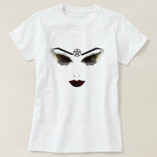 Pentacle Beauty Ansikte Lash & Mörk Läppar Makeup T Shirt