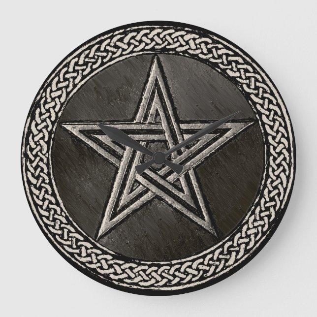 Pentacle Celtic Circle Stor Klocka (Framsida)